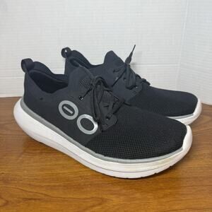 OOFOS Men's OOmy Stride White & Black Sz 12 Pre Owned